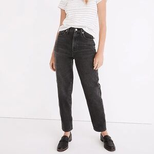 Madewell Baggy Tapered Jeans in Black Mackinnon Wash NWT